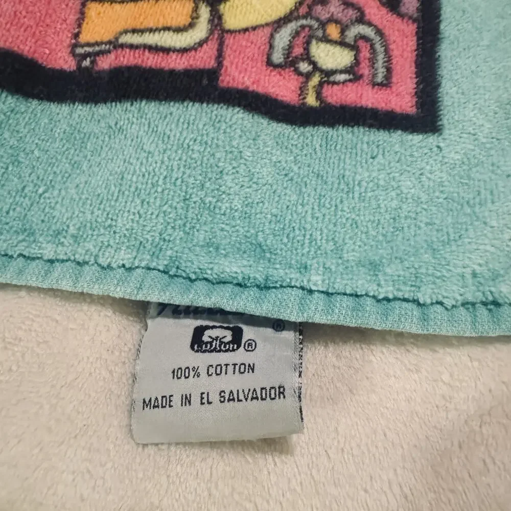 Vintage Hilasal Terrycloth Towels Fernando La Palma El Salvador 100% cotton folk